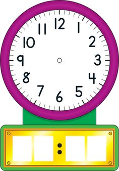 Blank digital clock clipart
