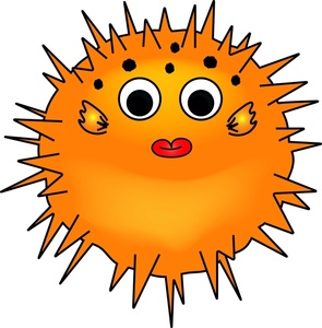 Puffer Fish Clipart Image - Cartoon Of A Puffer Fish