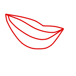Drawing cartoon lips