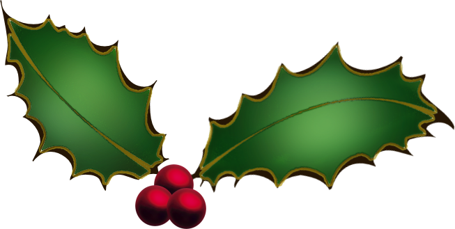 Christmas Holly - Transparent PNG and Paint Shop Pro Tube Format