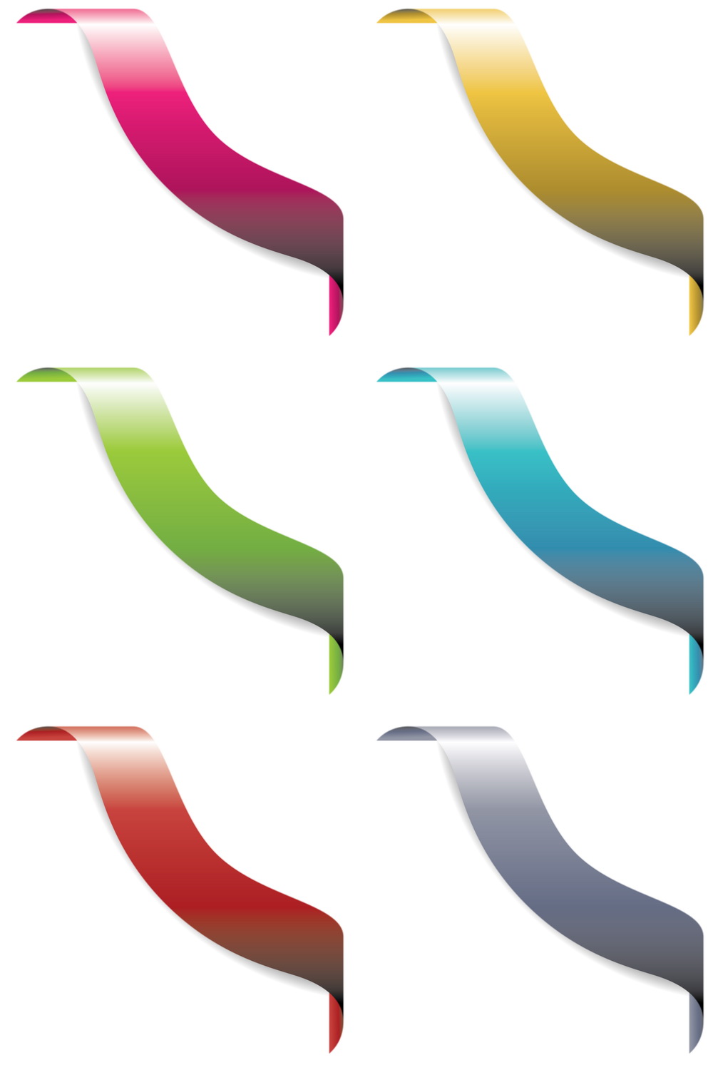 Corner Ribbons 2 Vector | DragonArtz Designs (we moved to dragonartz.