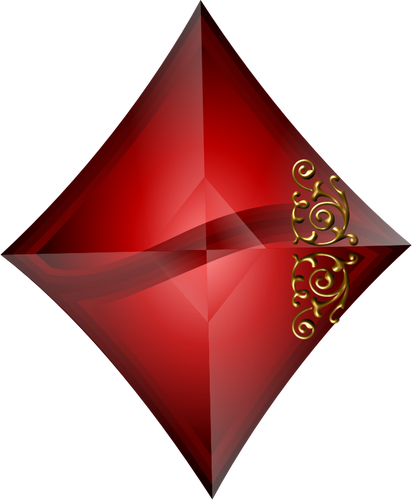 Diamond card sign with abstract wave lines vector illustration ...
