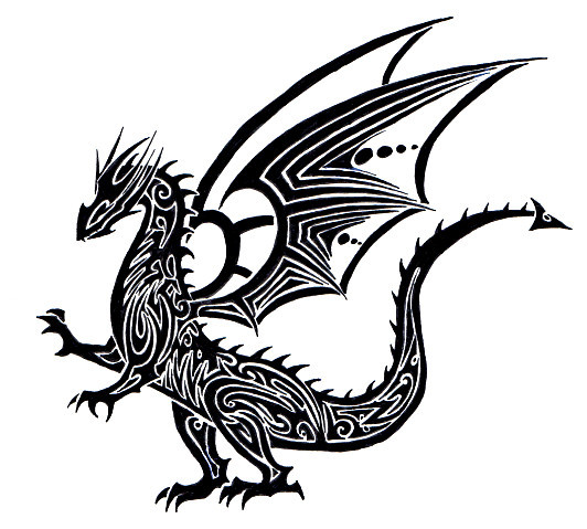 Tribal Dragon tattoo by Patrike on DeviantArt