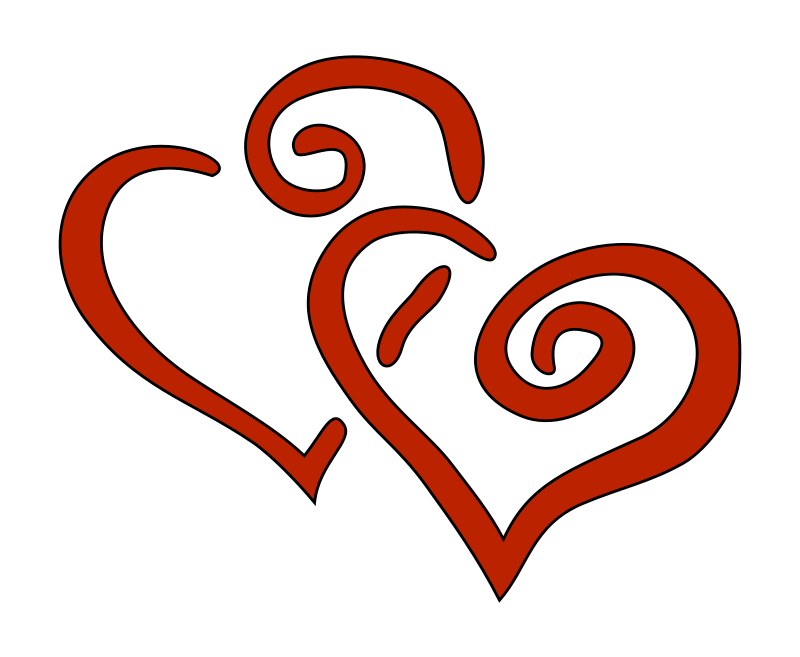 Intertwined Hearts Clip Art