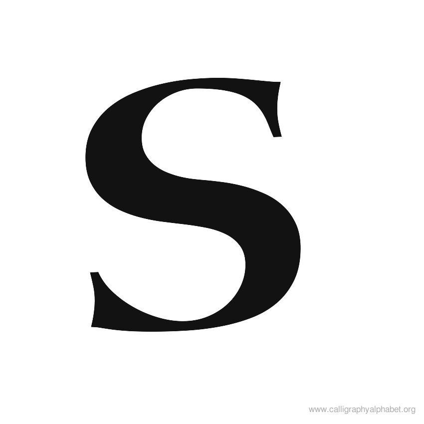 Calligraphy Alphabet S | Alphabet S Calligraphy Sample Styles ...