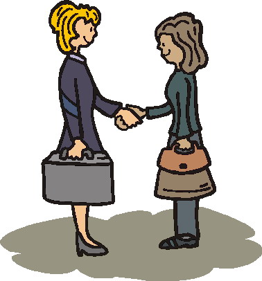 Clipart of people meeting