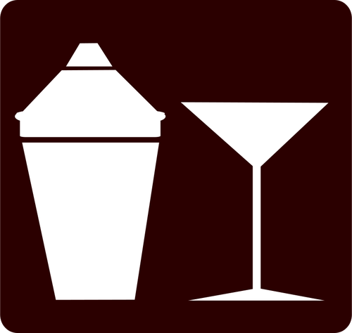 Cocktail set shaker and glass vector image | Public domain vectors