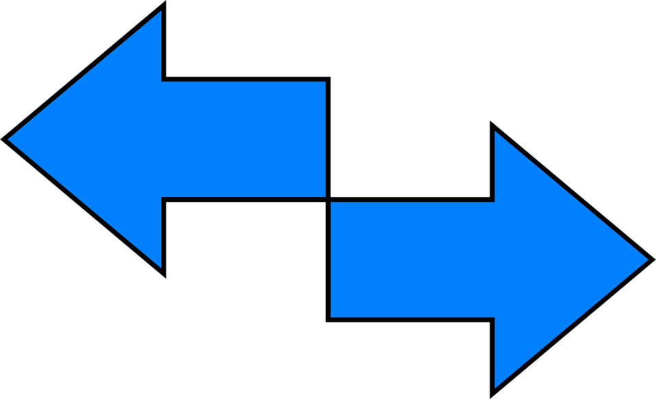Left and right arrow clipart