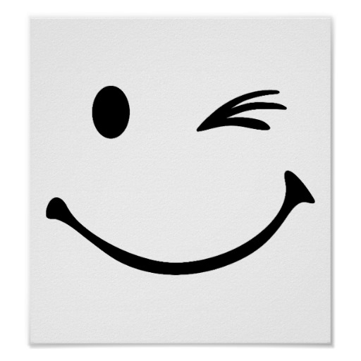 Wink face clip art