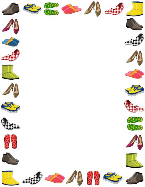 Clipart shoe borders