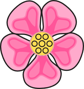 Wild Rose clip art Free Vector