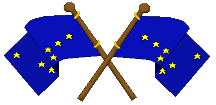 Alaska Flag Clip Art - Crossed Alaska Flags
