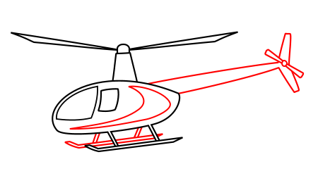 Drawing a cartoon helicopter
