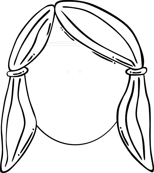 Girls Head clip art - vector clip art online, royalty free ...