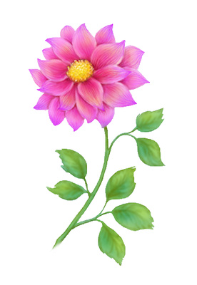 Free Flower Clip Art, Single Pink Daisy, Gerbera | Just Free Image ...