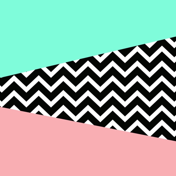 Pastel Chevron Tiffany Rose 80's Pattern Art Print by RexLambo ...