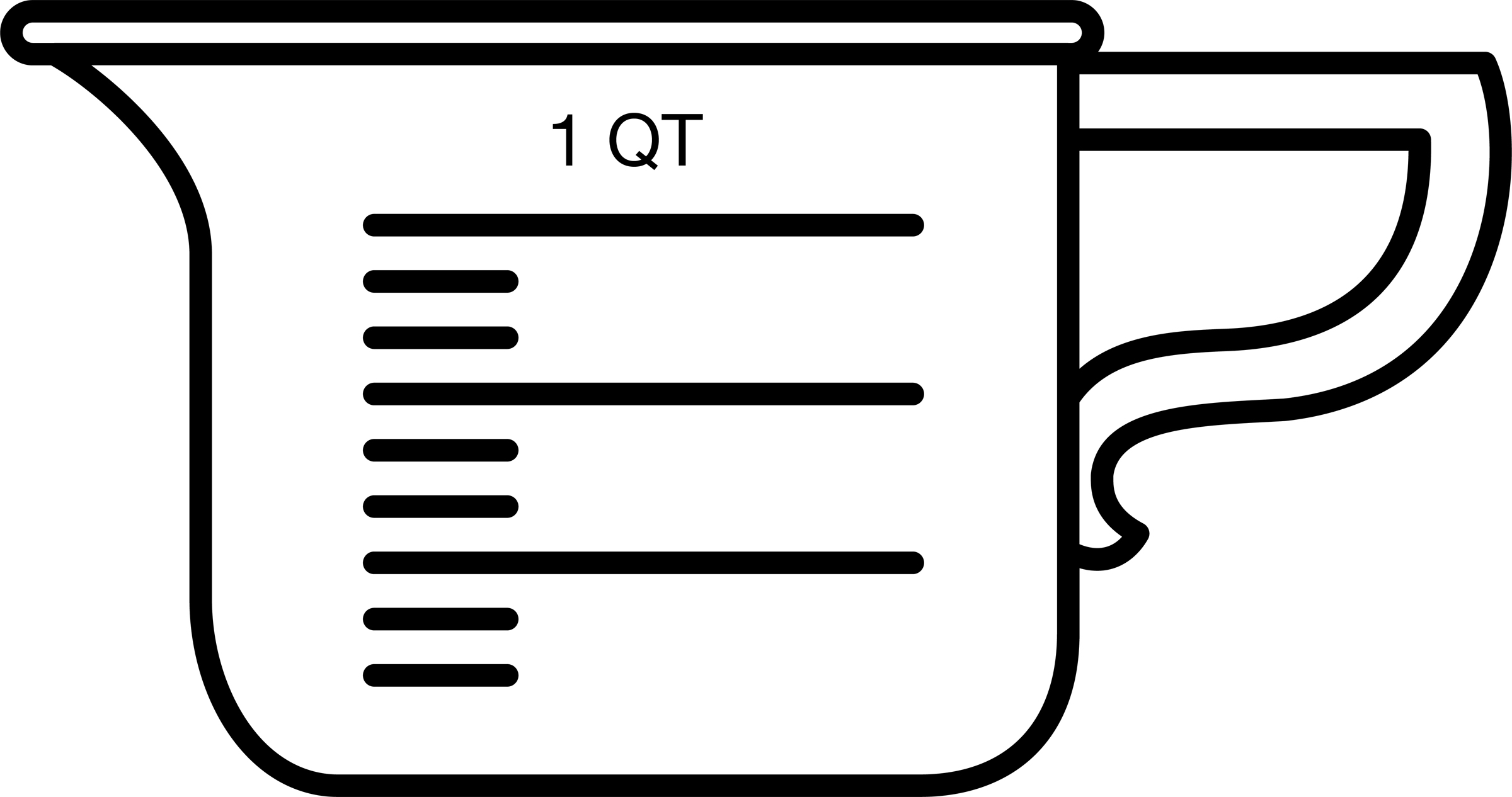 Measuring cups clipart milk
