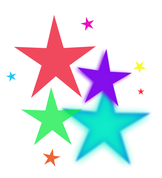 Rainbow stars clipart