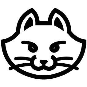 Cat Face Silhouette | Silhouette of Cat Face