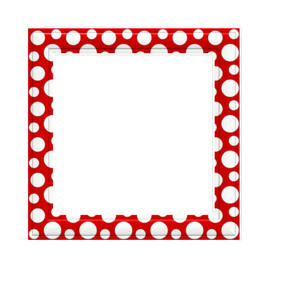 Red polka dot border clip art