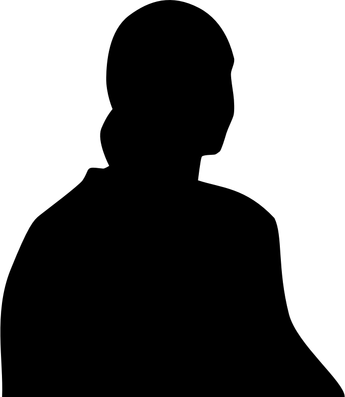 Clipart - Person sitting upper body silhouette