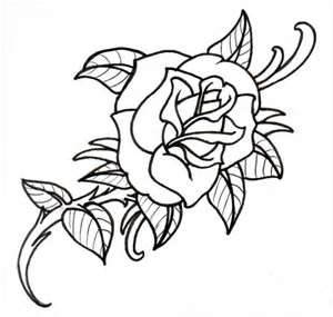 Rose Outline | Tattoos, Rose ...