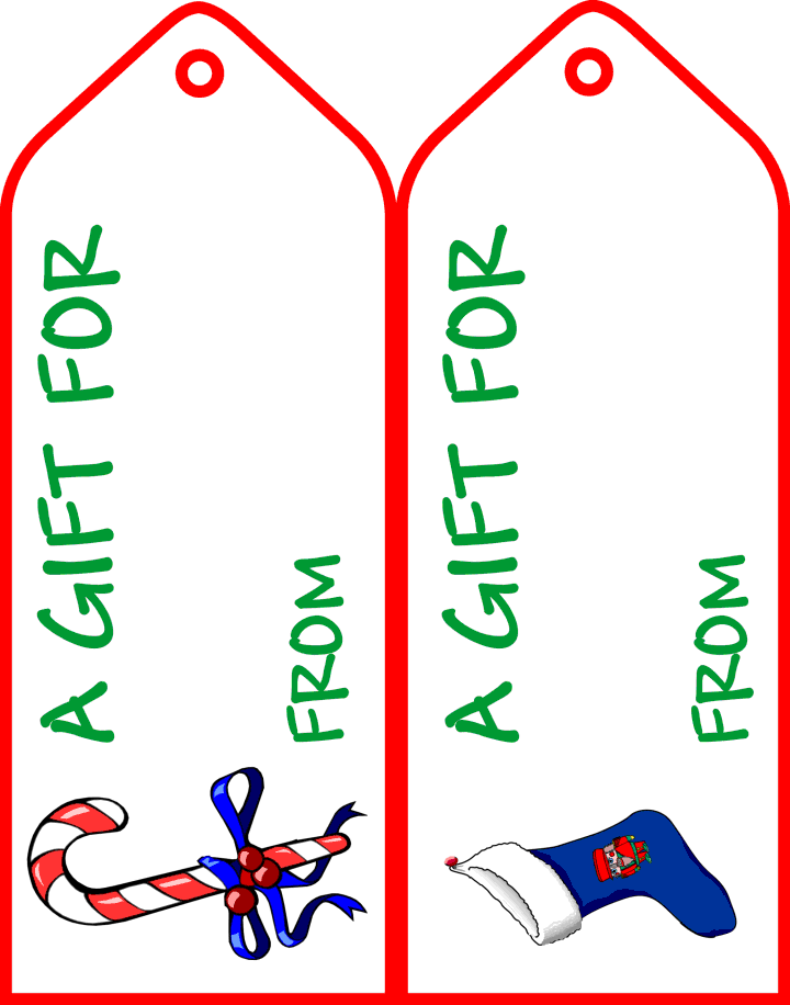 Free christmas clipart name tags