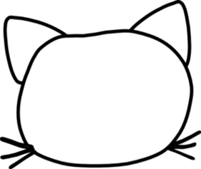 Outline Of Cat Face Clipart - Free to use Clip Art Resource