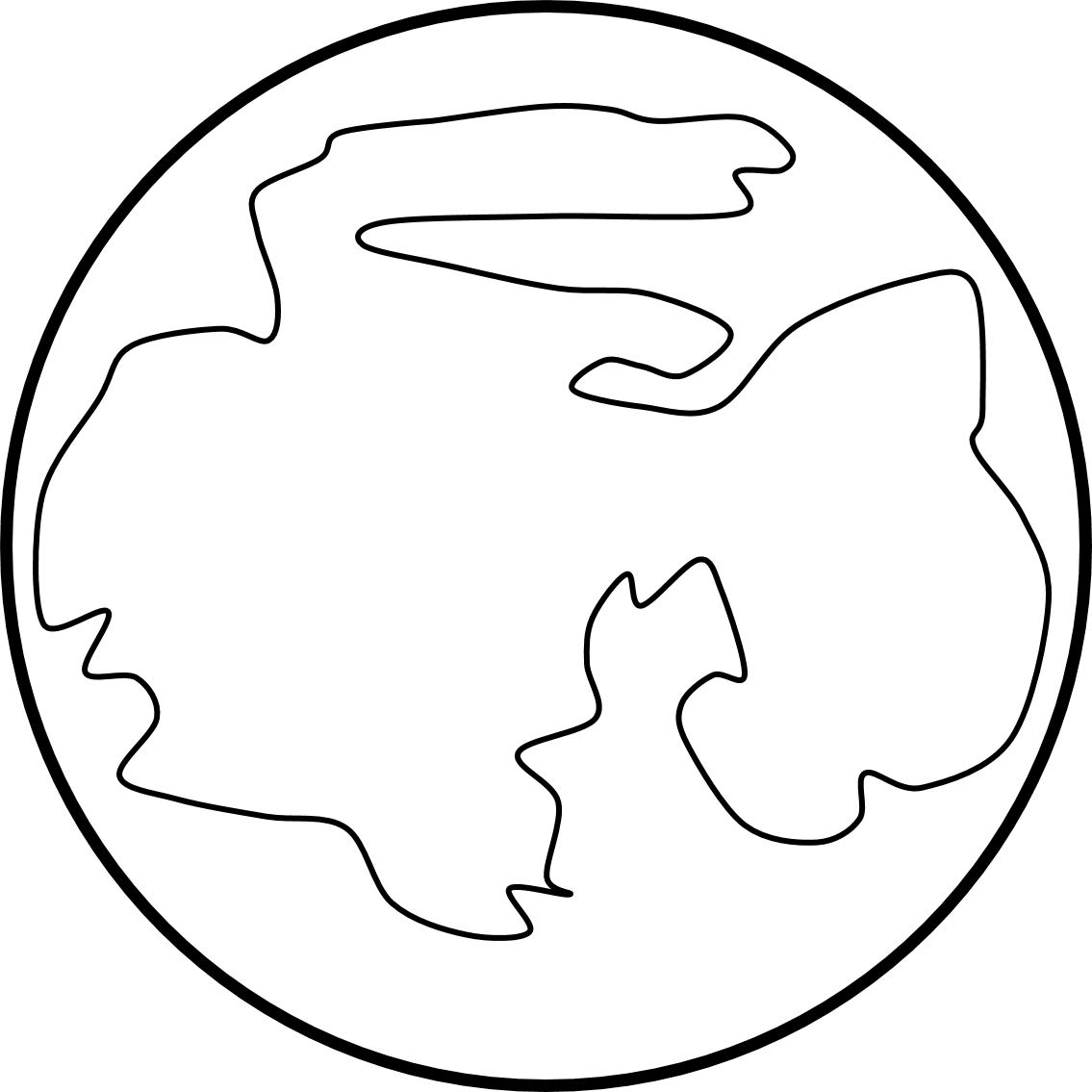 Planet clipart black and white