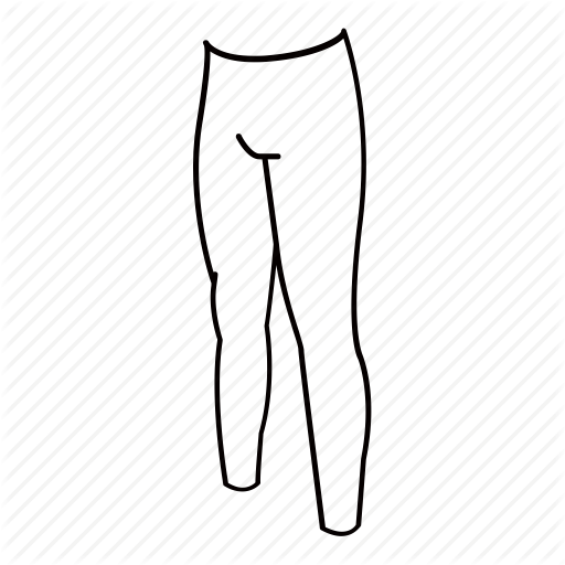 Clothes, clothing, outlines, pants, sports, stockings, tights icon ...