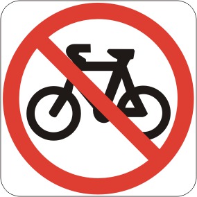 No Bicycles Sign