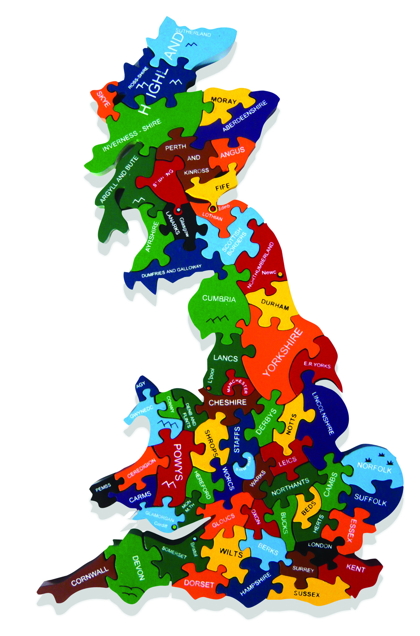 Map of Ireland (as Gaeilge) - Map Jigsaw Puzzles | Alphabet Jigsaws