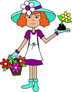 Gardening clipart flower garden