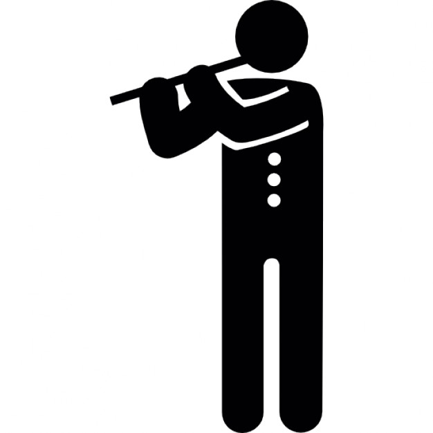 Man playing a flute Icons | Free Download