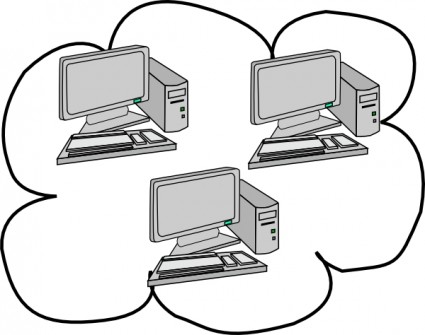 Network Cloud Computing clip art Vector clip art - Free vector for ...