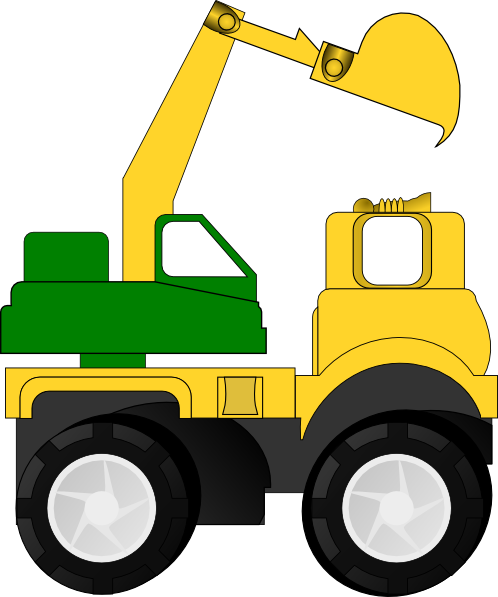 Cartoon Excavator clip art - vector clip art online, royalty free ...