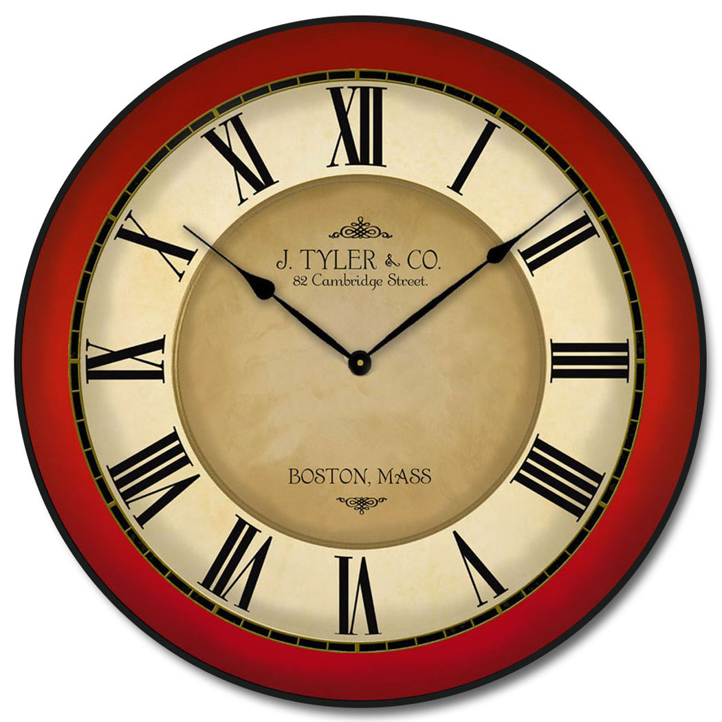 Galway Red Clock 12? 18? 24? 30? 36? 48? 60? | The Big Clock Store