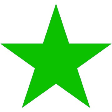 Large Sized Green Stars