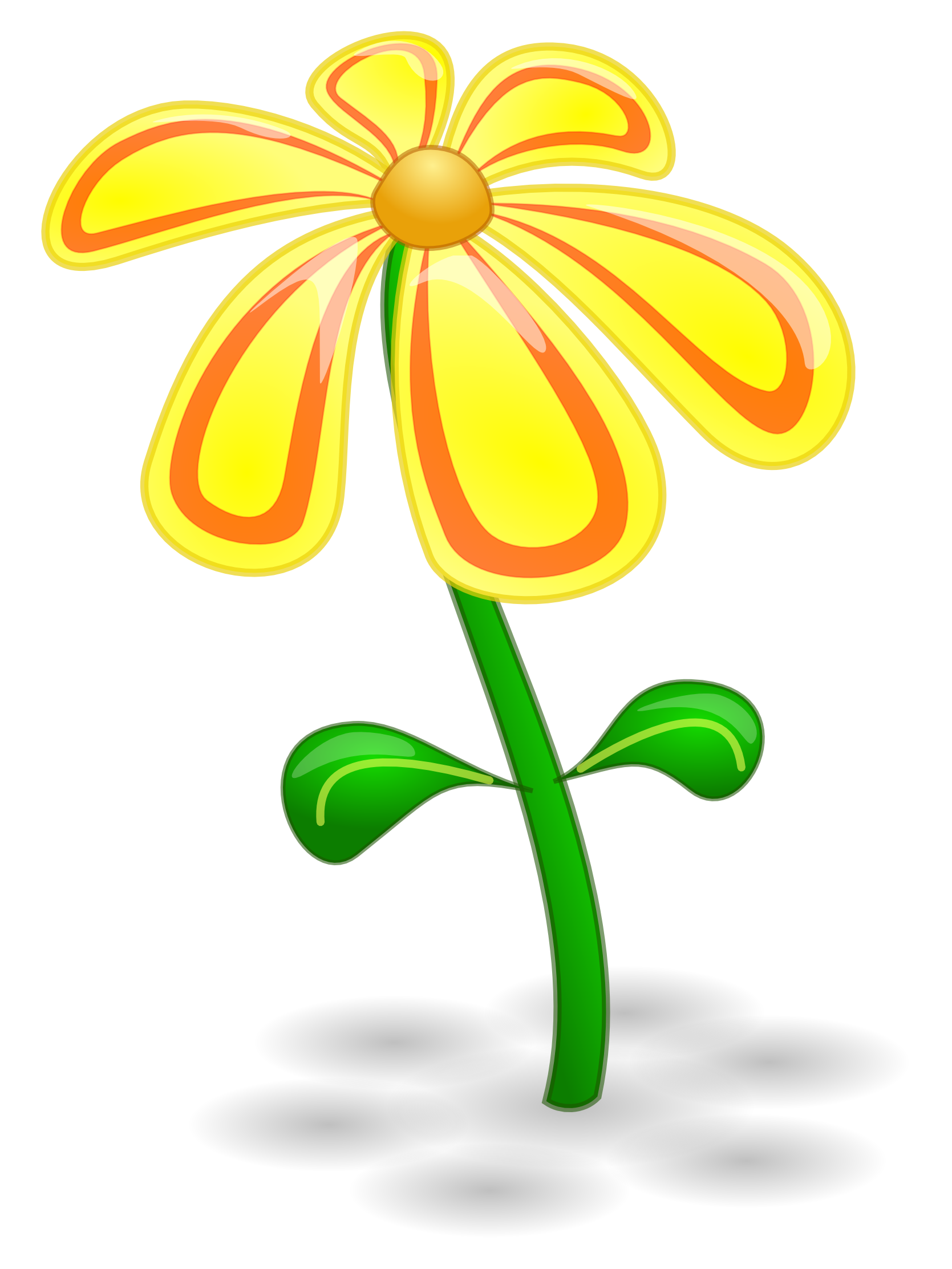 Valentine Yellow Flower Flora 58 Flowers 2011 Clip Art SVG ...