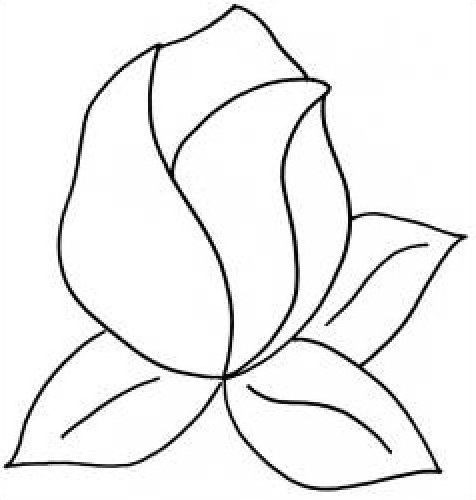 Quilt Pattern Stencil Rose Bud 7 inch