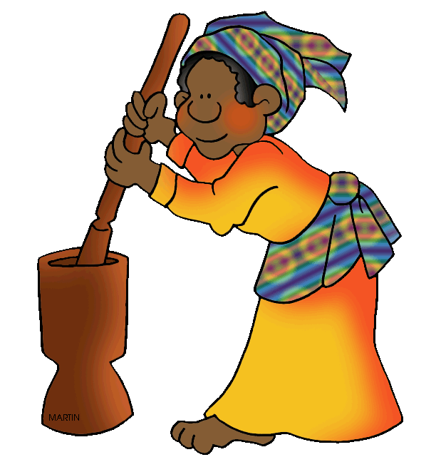 Free Africa Clip Art by Phillip Martin, Mortar and Pestle