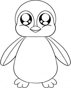 How to Draw a Baby Penguin, Step by Step, anime animals, Anime ...