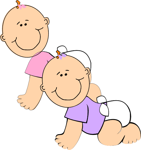 Twin Baby Clip Art