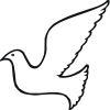 Bird - Dove return address labels 18 monochrome image choices