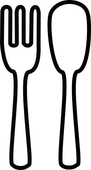 Fork And Knife No Background, Black clip art - vector clip art ...