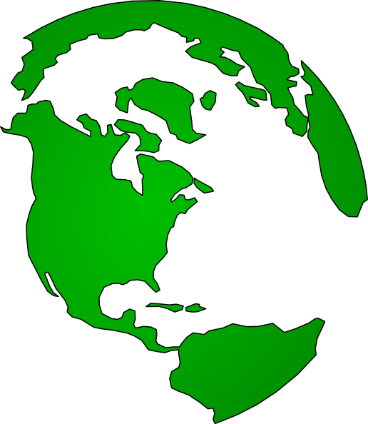 Globe Continent Green clip art - vector clip art online, royalty ...