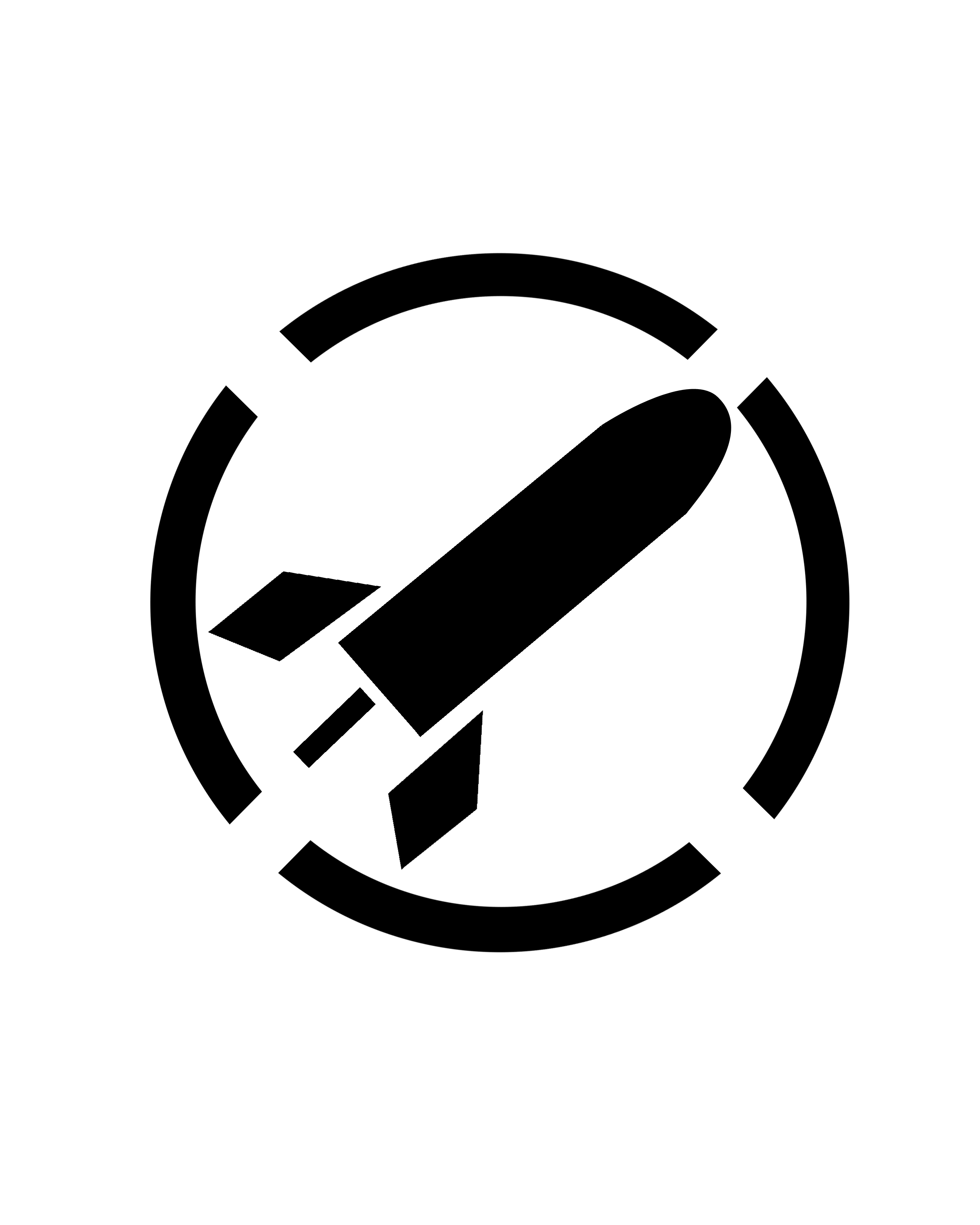 Printable Rocket Stencil