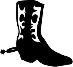 Western Boots Silhouette Image - ClipArt Best