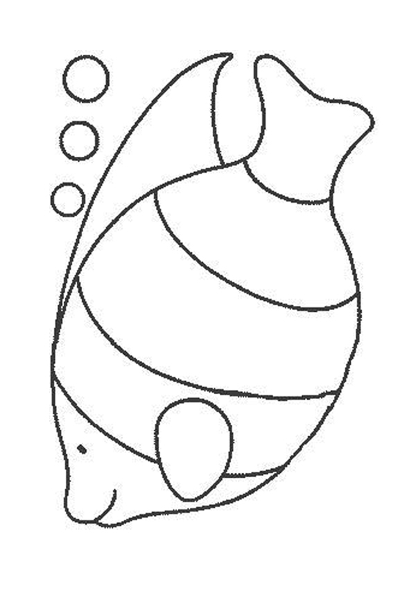 Golden Fish Coloring Page Picture Super Coloring