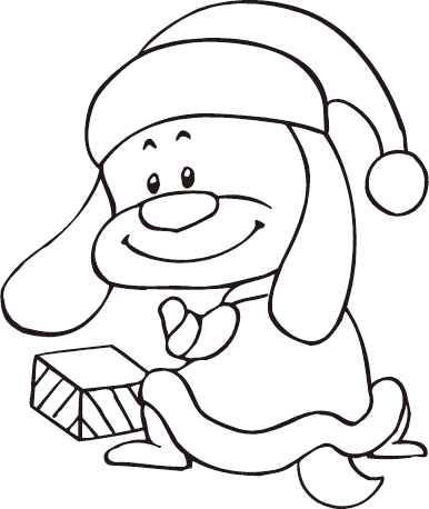 Puppy coloring pages for kids, dog coloring book